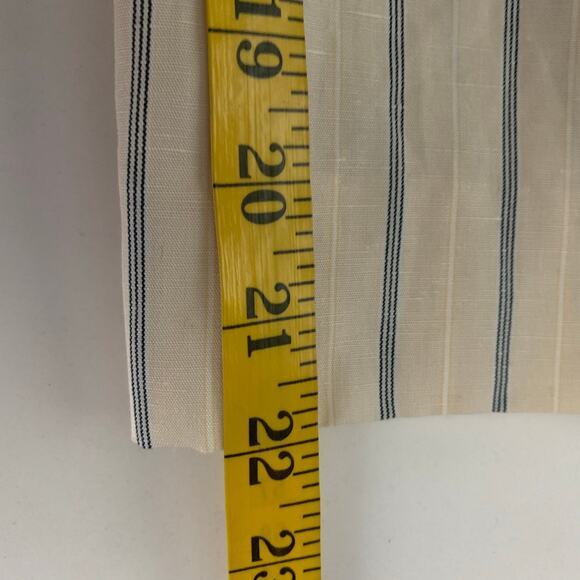 CLUB MONACO PANT STRIPED A-LINED HIGH WAISTED WIDE LEG CULOTTES CROP CREAM PANT - Picture 16 of 16